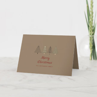 Cartes Pour Fêtes Annuelles Arbre de Noël Moderne d'Hiver | Étoiles Noël