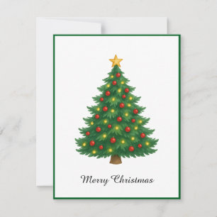 Cartes Pour Fêtes Annuelles Arbre de Noël Moderne Élégant Non Photographique