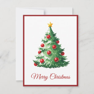 Cartes Pour Fêtes Annuelles Arbre de Noël Moderne Élégant Non Photographique
