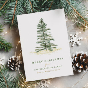 Cartes Pour Fêtes Annuelles Arbre de Noël Moderne Élégant Simple pour les Fête