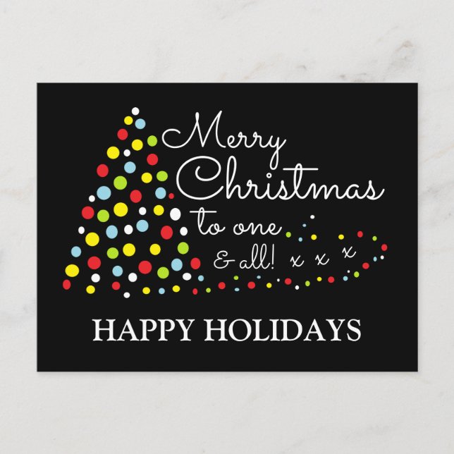 Cartes Pour Fêtes Annuelles Arbre de Noël moderne, Joyeux Jours de Fêtes (Devant)