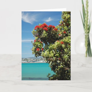 Cartes Pour Fêtes Annuelles Arbre de Noël néo-zélandais, Pohutukawa