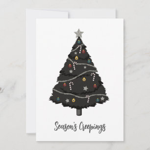 Cartes Pour Fêtes Annuelles Arbre de Noël noir gothique