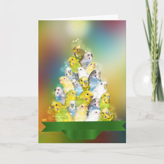 Cartes Pour Fêtes Annuelles Arbre de Noël Parakethe (Devant)