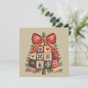 Cartes Pour Fêtes Annuelles Arbre de Noël patchwork Coquette Noël Fêtes