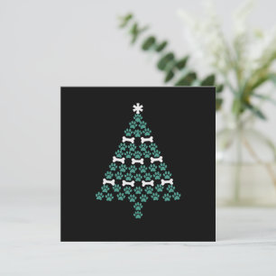 Cartes Pour Fêtes Annuelles Arbre de Noël Patte de Chien Cadeau de Noël Mignon