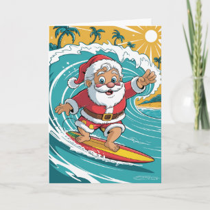 Cartes Pour Fêtes Annuelles Arbre de Noël personnalisé Palmier Tropical Plage