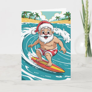Cartes Pour Fêtes Annuelles Arbre de Noël personnalisé Palmier Tropical Plage