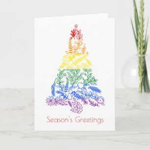 Cartes Pour Fêtes Annuelles Arbre de Noël Rainbow