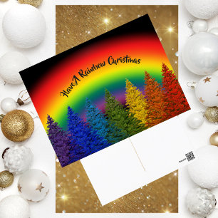 Cartes Pour Fêtes Annuelles Arbre de Noël Rainbow personnalisé