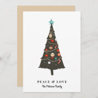 Arbre de Noël Retro Illustré Moderne