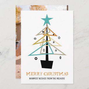 Cartes Pour Fêtes Annuelles Arbre de Noël rétro Mid Century