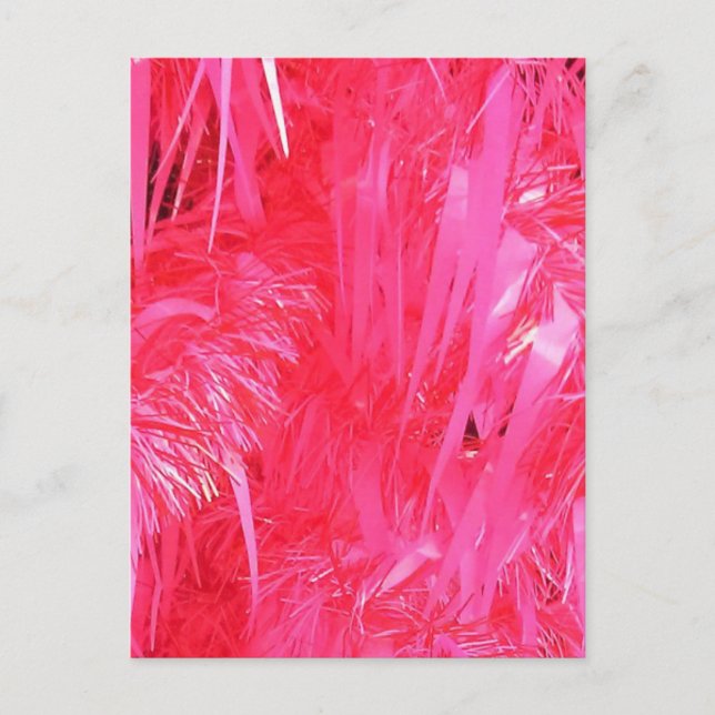 Cartes Pour Fêtes Annuelles Arbre de Noël rose brillant (Devant)