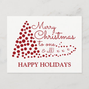 Cartes Pour Fêtes Annuelles Arbre de Noël rouge, Bonne Voiture de vacances