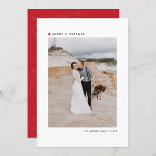 Cartes Pour Fêtes Annuelles Arbre de Noël rouge Joyeux Noël moderne Photo