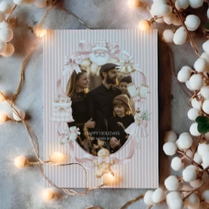 Cartes Pour Fêtes Annuelles Arbre de Noël Ruban Blush Photo