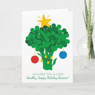 Cartes Pour Fêtes Annuelles Arbre de Noël sain végétal de nourriture de