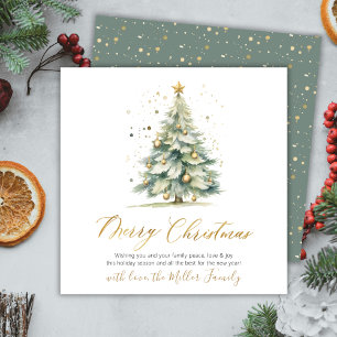 Cartes Pour Fêtes Annuelles Arbre de Noël Script moderne non photo Noël