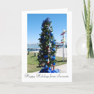 Cartes Pour Fêtes Annuelles Arbre de Noël sur le quai