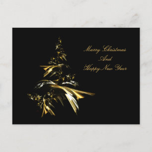 Cartes Pour Fêtes Annuelles Arbre de Noël sur Noir 001