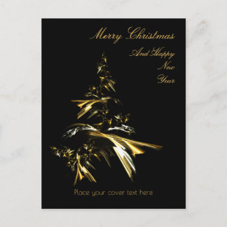 Cartes Pour Fêtes Annuelles Arbre de Noël sur Noir 001