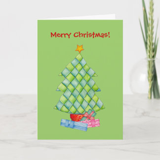 Cartes Pour Fêtes Annuelles Arbre de Noël tissé
