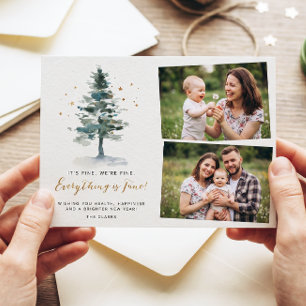 Cartes Pour Fêtes Annuelles Arbre de Noël Tout est beau Script Photo