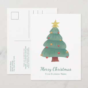 Cartes Pour Fêtes Annuelles Arbre de Noël vert Entreprise d'affaires