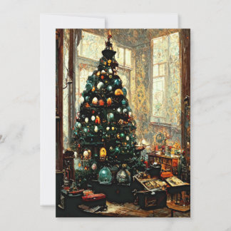 Cartes Pour Fêtes Annuelles Arbre de Noël victorien à l'ancienne