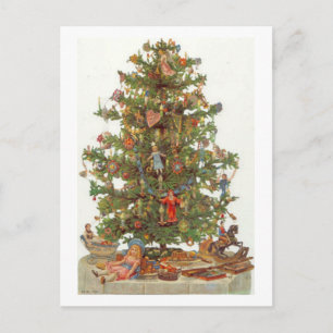 Cartes Pour Fêtes Annuelles Arbre de Noël Vintage