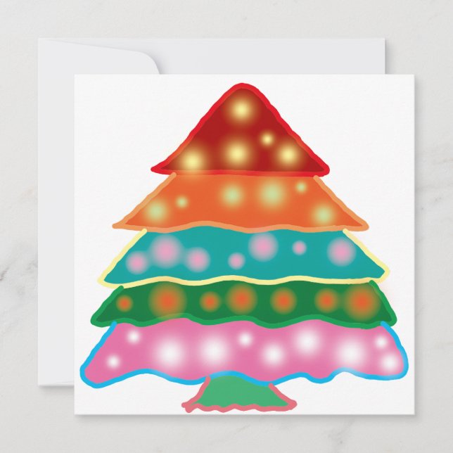 Cartes Pour Fêtes Annuelles Arbre de Noël Vintage (Devant)