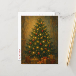 Cartes Pour Fêtes Annuelles Arbre de Noël Vintage Élégant