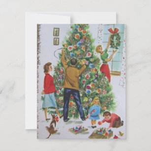 Carte Noel Set avec 24 Enveloppes et 24 Autocollants Carte de Voeux Noel Cartes de Noel Pliantes Carte d'arbre de Noël Père Motif de Noël Noël Vacances Carte de Vœux A