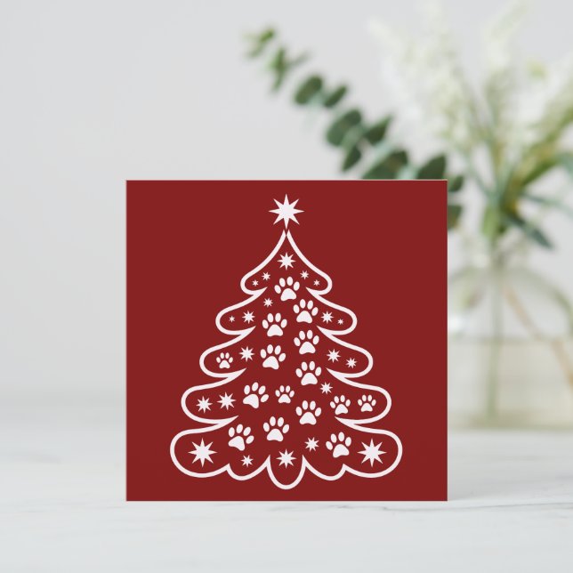 Cartes Pour Fêtes Annuelles Arbre de Noël Xmas Hiver Joyeux Lumineux Fêtes  (Debout devant)
