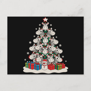 Cartes Pour Fêtes Annuelles Arbre de Noël Zèbre Xmas Fêtes Famille