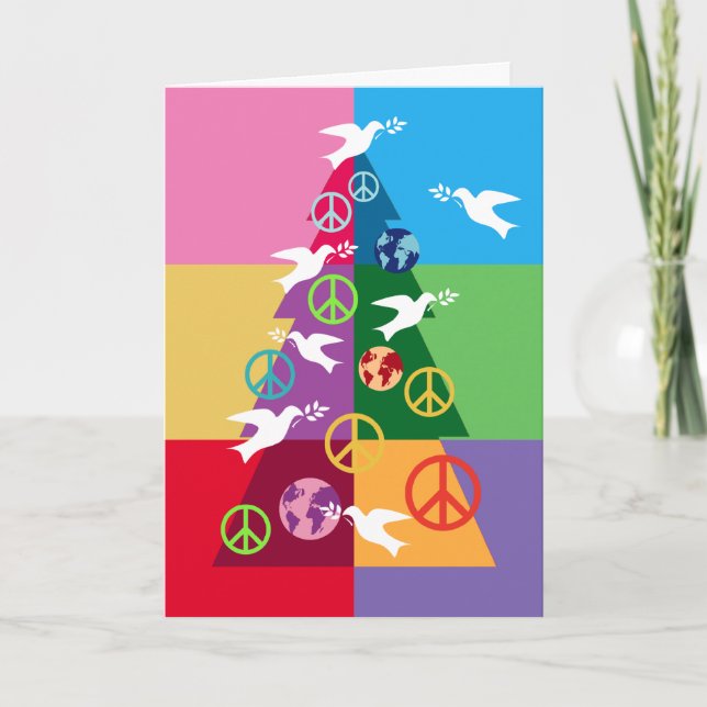 Cartes Pour Fêtes Annuelles Arbre de paix (Devant)