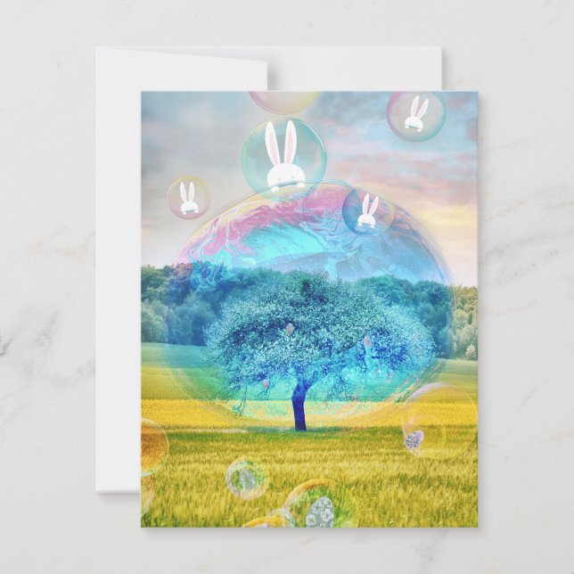 Cartes Pour Fêtes Annuelles Arbre de Pâques (Devant)