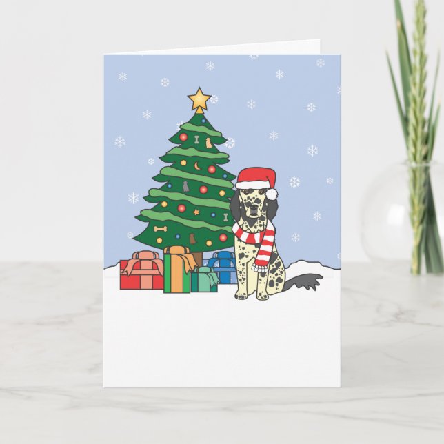 Cartes Pour Fêtes Annuelles Arbre de poseur anglais et de Noël (Devant)