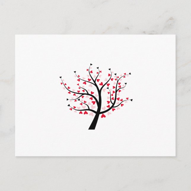 Cartes Pour Fêtes Annuelles Arbre de Valentine (Devant)