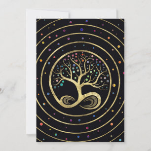 Cartes Pour Fêtes Annuelles Arbre de vie - Spirale infinie