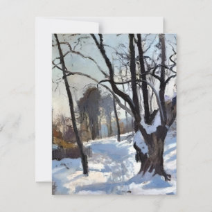Cartes Pour Fêtes Annuelles Arbre D'Hiver En Huiles