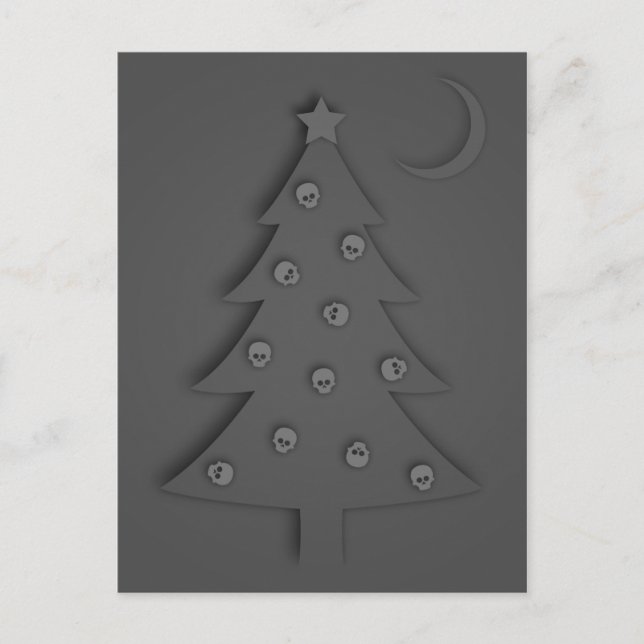 Cartes Pour Fêtes Annuelles Arbre d'ombre de Noël (Devant)