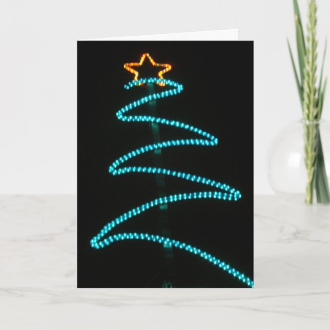 Cartes Pour Fêtes Annuelles arbre néon (Devant)