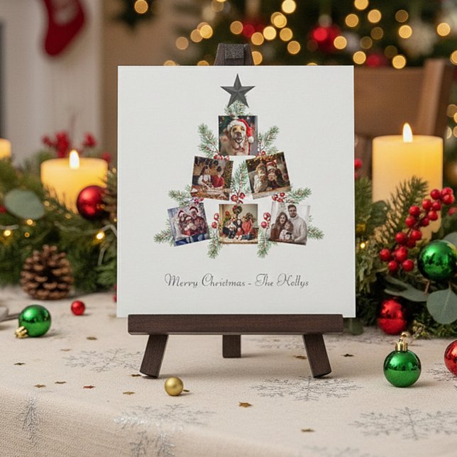 Cartes Pour Fêtes Annuelles Arbre photos de Noël personnalisées (Créateur téléchargé)