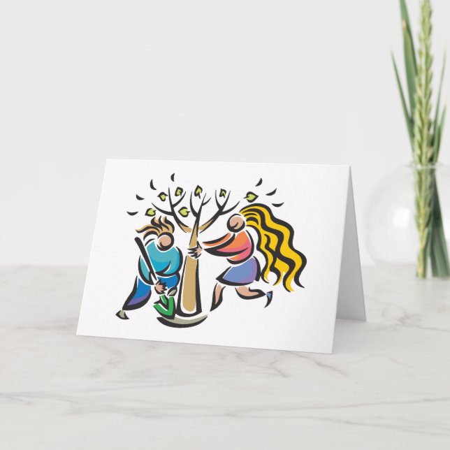 Cartes Pour Fêtes Annuelles Arbre plante A (Devant)