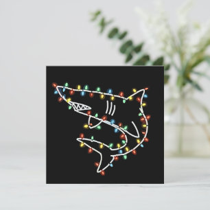 Cartes Pour Fêtes Annuelles Arbre requins Noël Xmas animal familier amateur de