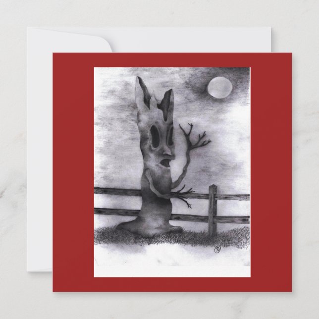 Cartes Pour Fêtes Annuelles "Arbre Spook" (Devant)