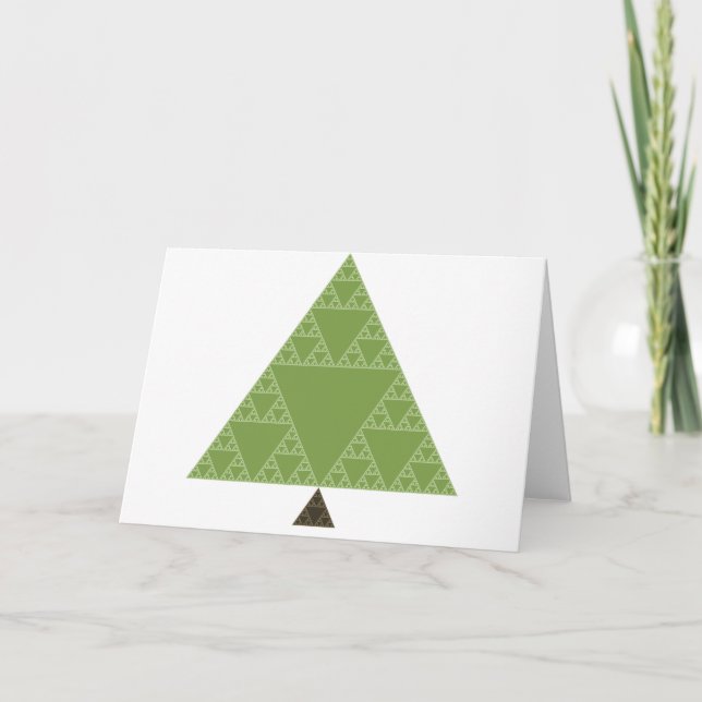 Cartes Pour Fêtes Annuelles Arbre triangulaire Sierpinski (Devant)