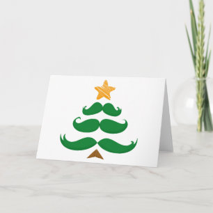 Cartes Pour Fêtes Annuelles Arbre vert de la Moustache