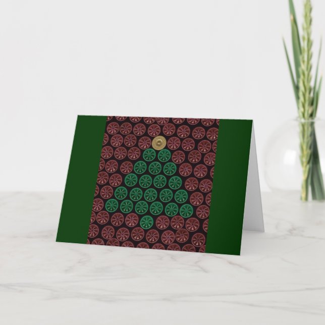 Cartes Pour Fêtes Annuelles Arbre vert de Shell de fusil de chasse (Devant)